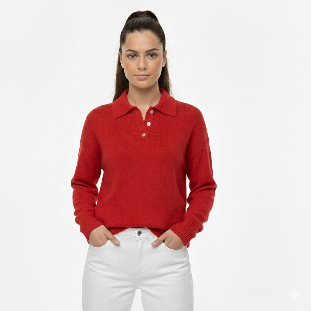 Olivia™ | Jersey de punto suave con cuello